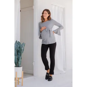 Slim Leg Stretchy Versatile Maternity Pants - Black
